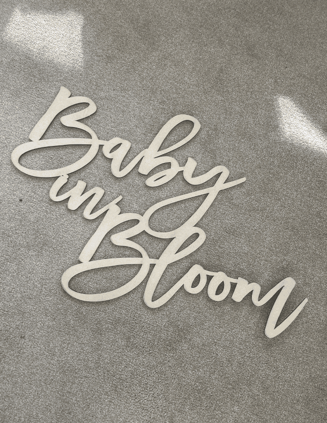 Charming 'Baby In Bloom' Wooden Sign - Perfect Nursery Decor & Baby Shower Gift